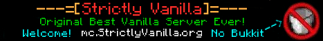 Strictly Vanilla Minecraft server banner