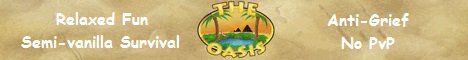 The Oasis Minecraft server banner