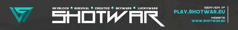 ShotWar.eu - SkyBlock | SkyWars | Creati Minecraft server banner