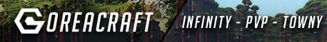 Goreacraft Infinity Evolved Minecraft server banner