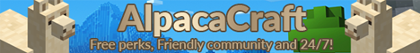 AlpacaCraft Survival Minecraft server banner