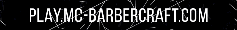 Barbercraft Minecraft server banner